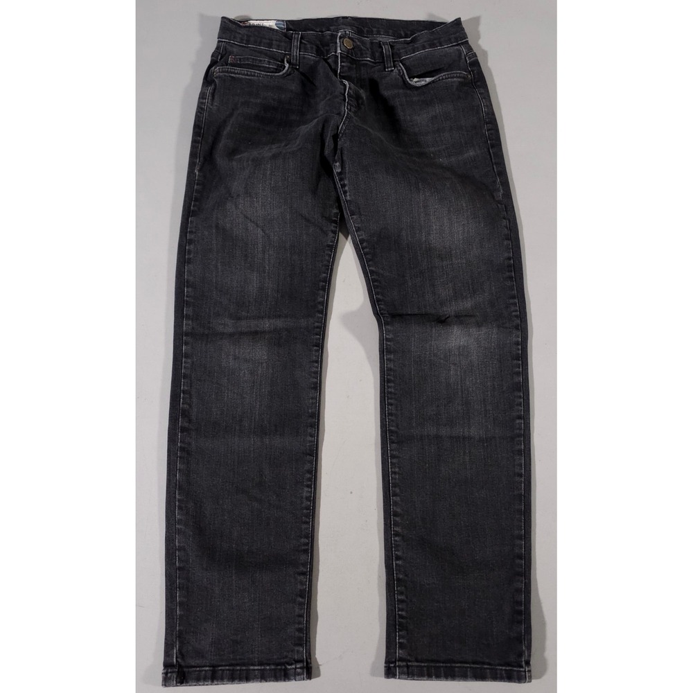 Marine Layer Straight Leg Jeans Mens 32x30 Black Faded Stretch Denim